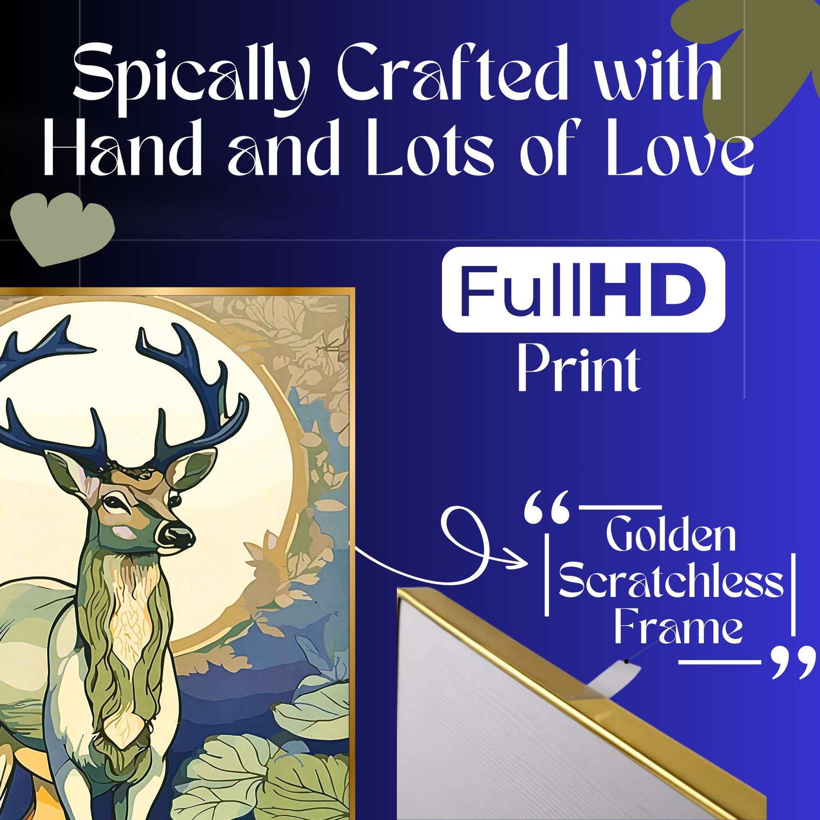 Set of Four Wall Paintings for Wall Dacoration Golden Framed Wall Paintings for Living Room & Bedroom Wall Art for Home Decoration & Office Wall Décor (13x10 inch CH-GD4-14) - Image 3